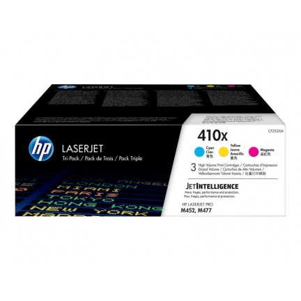 Toner - HP Color LaserJet 410X 3-pack - CMY - 5000 sider