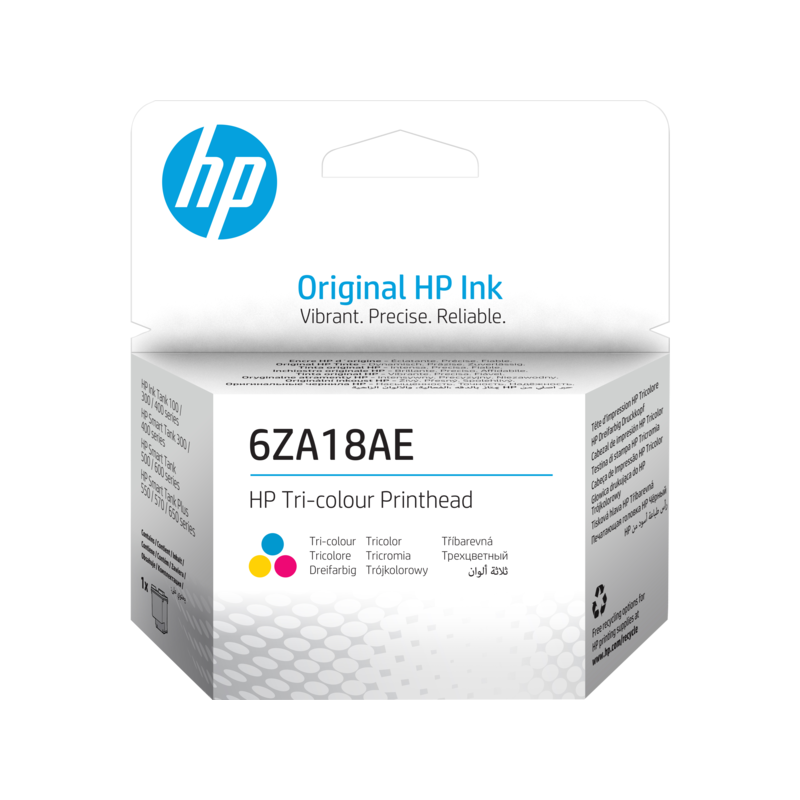 HP Color Printhead - Cyan, magenta, gul