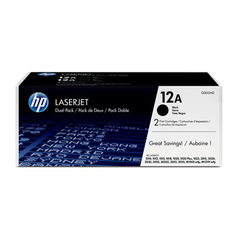 Tonersæt - HP 12A Dualpack - Sort - 2 x 2.000 sider