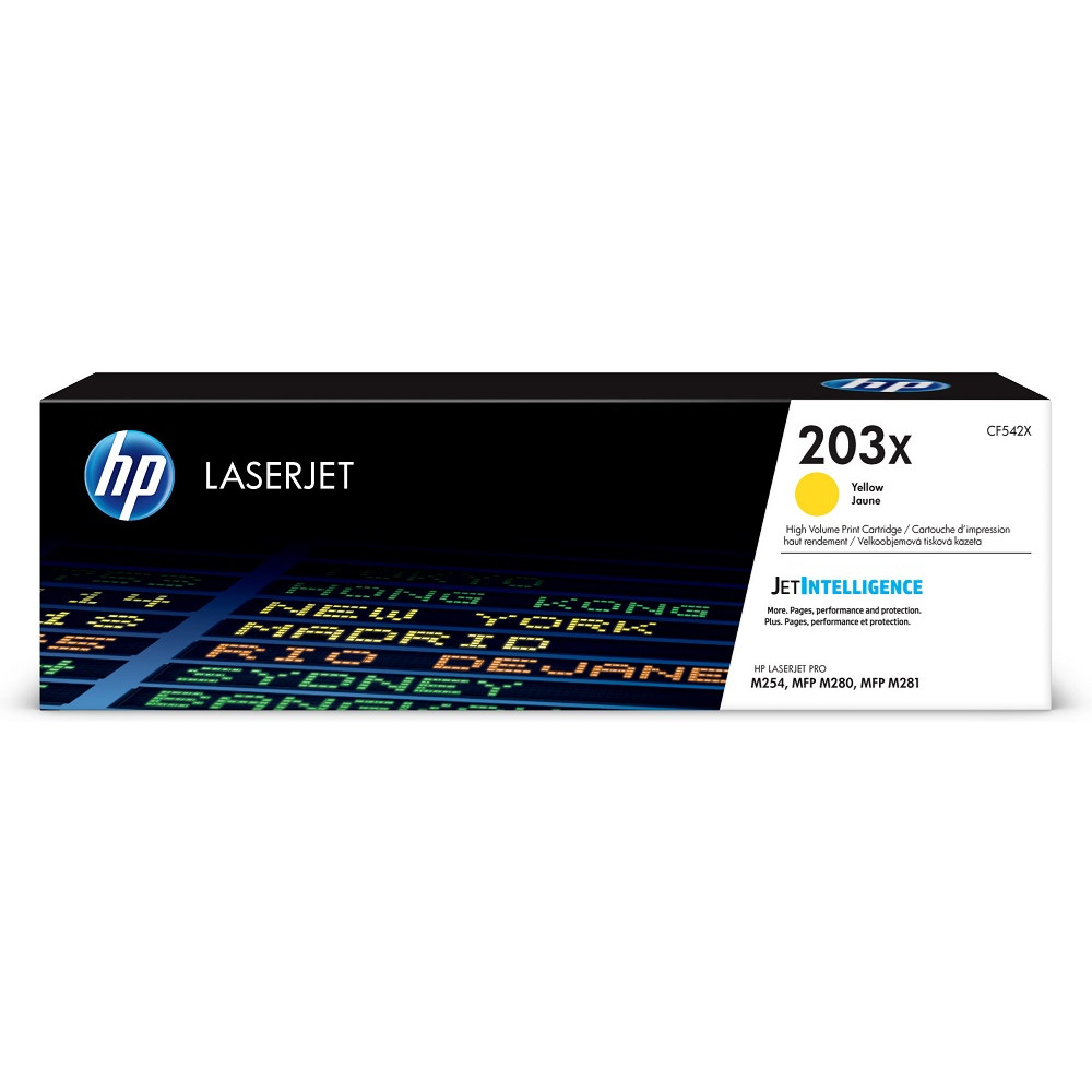 LaserJet HP 203X - Lasertoner - Gul - 2500 sider