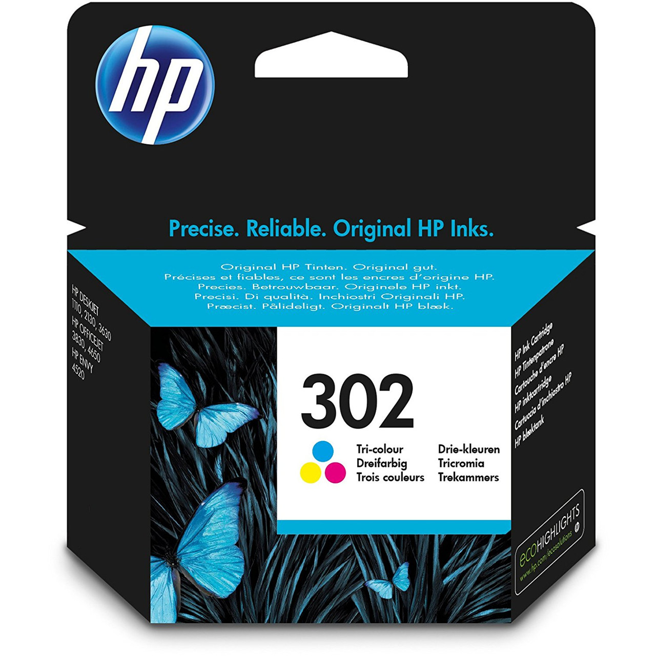 HP 302, Blækpatron, Farve, 165 sider