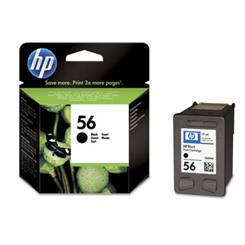 HP 56, Blækpatron, Sort, 520 sider