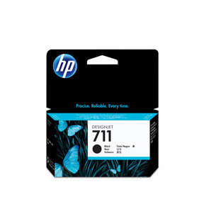 HP 711, Blækpatron, Sort, 38 ml
