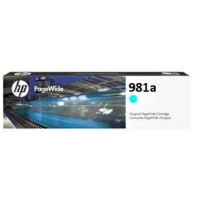 HP PageWide no981A, Blækpatron, Cyan, 6000 sider