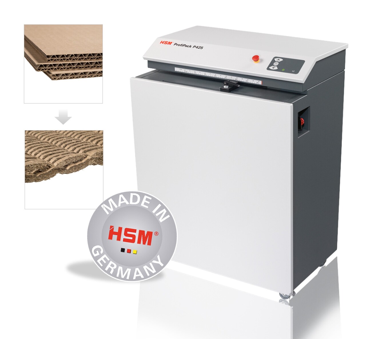 Papmakulator HSM ProfiPack P425 gulvmodel 400V