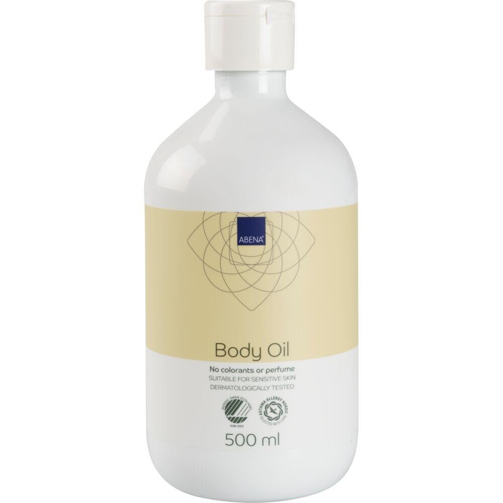 Hudplejeolie, ABENA, 500 ml, uden farve og parfume - 12 stk