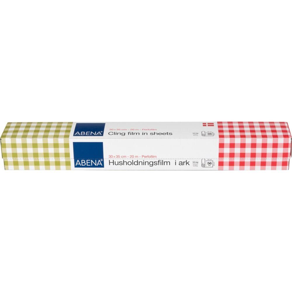 Husholdningsfilm ABENA 20m x 30cm champagne i ark perforeret 30x35cm 56 ark pr rulle -24 ruller