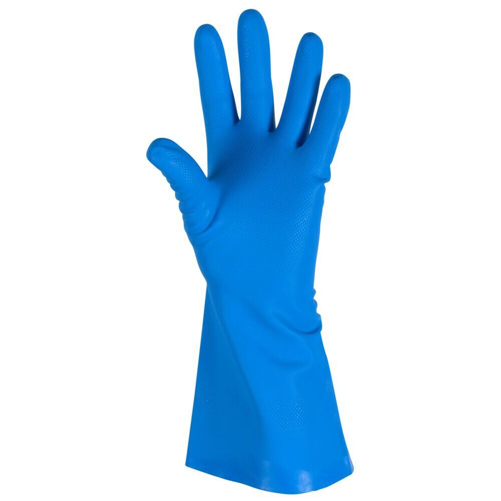 Husholdningshandske DPL Interface soft 9 blå nitril pudderfri uden velour anatomisk formet - 12 par