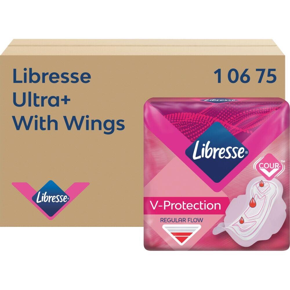 Hygiejnebind Libresse Ultra+ Wing 150 stk pr pakke - 2 pakker