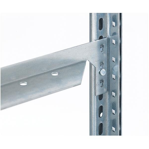 Hyldebjælke - Boltless 750 mm 250 kg - L-formet - Lys grå RAL7035
