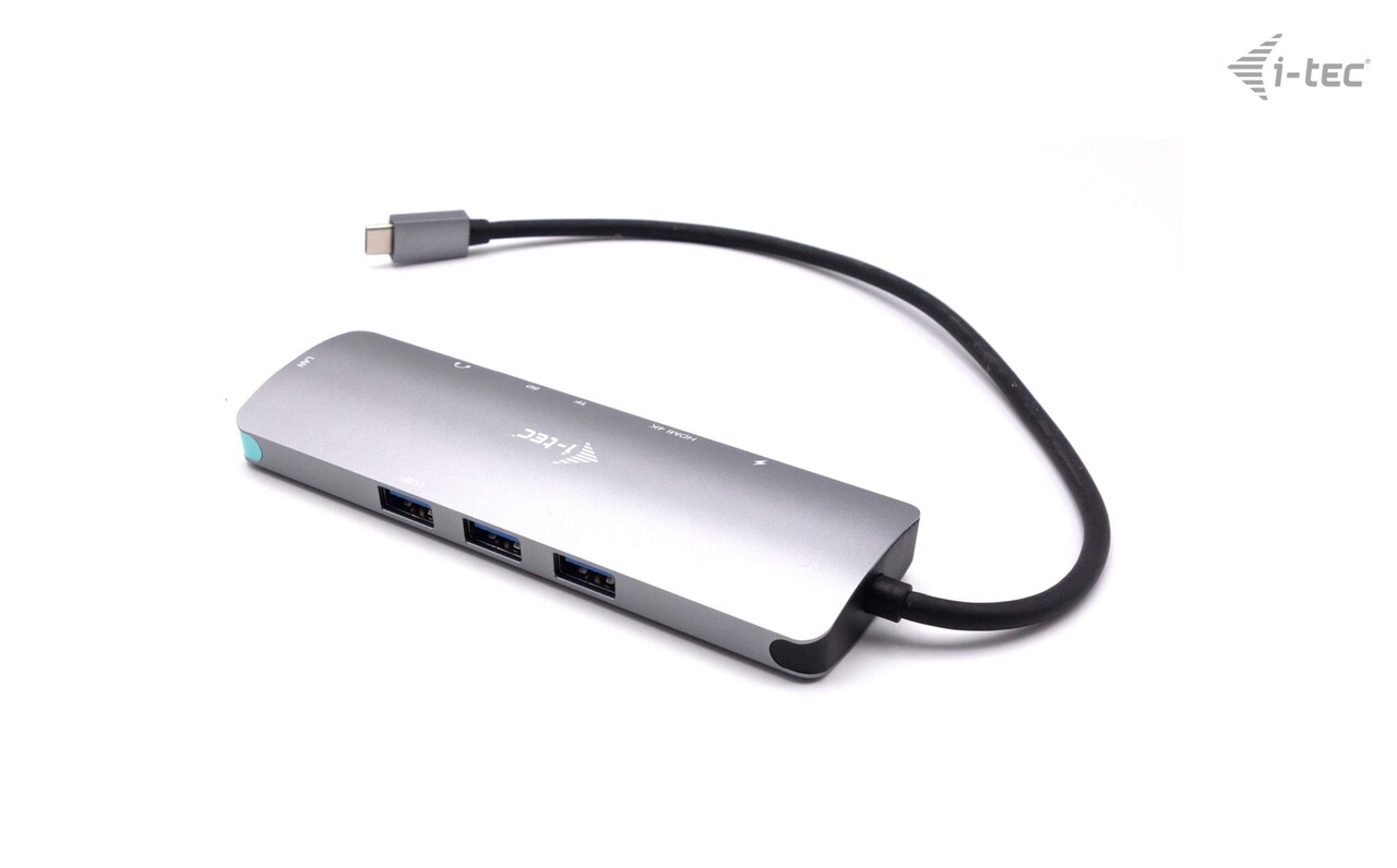 Dockingstation, i-tec, USB-C trav dock HDMI 3xUSB-A 1xUSB-C PD 100W GLAN SD, grå