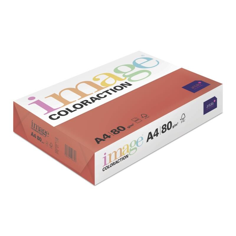 Image, Coloraction, Chile/Deep Red 80g/m2, 210mm x 297mm, A4 pakke a 500 ark, FSC Mix Credit