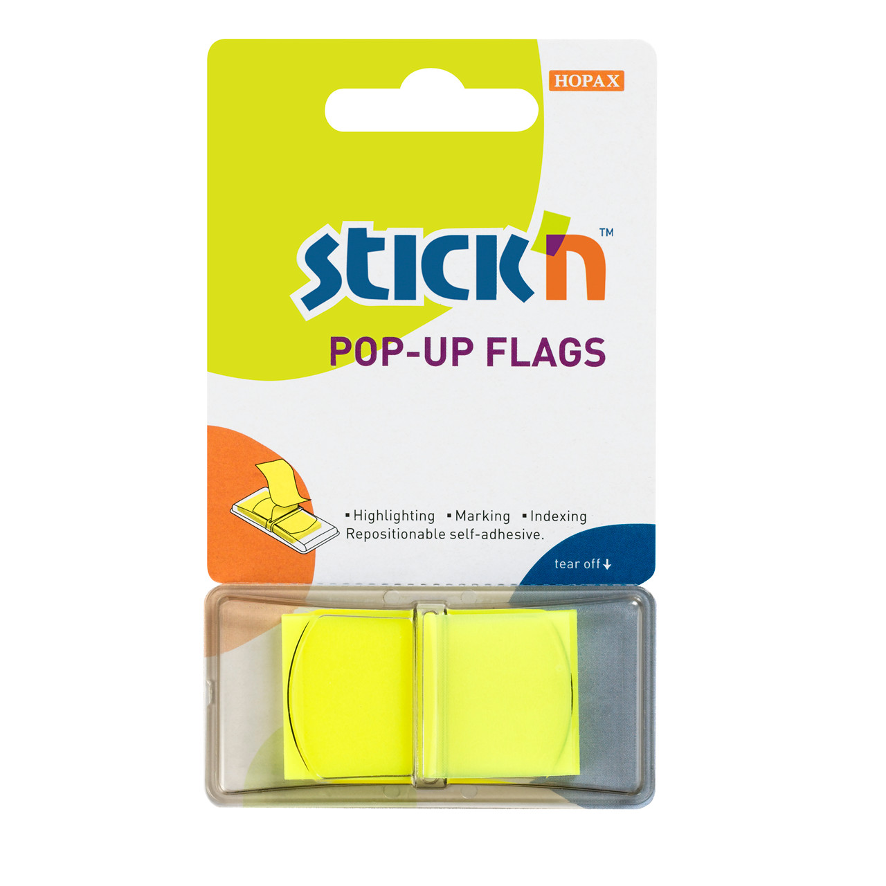 Indexfaner Stick'N Pop Up gul 45x25mm 50stk