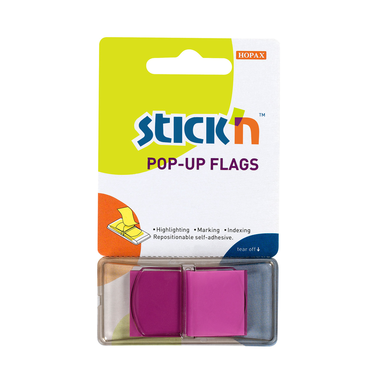 Index faner Stick'N Pop Up lilla 45x25mm 50stk