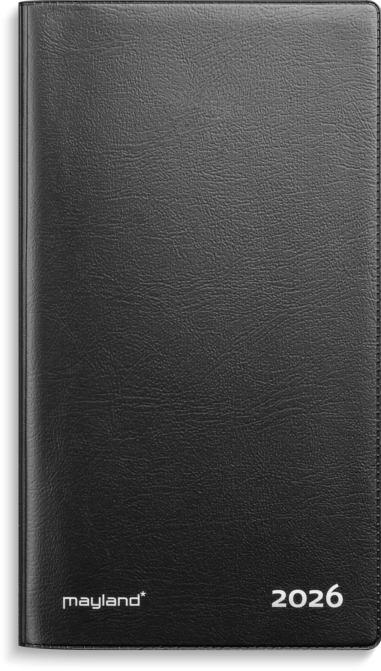 Index Planner månedskalender Sort - Vinyl - 17,3 x 9,5 x 0,8 cm - 2026 - 26090000