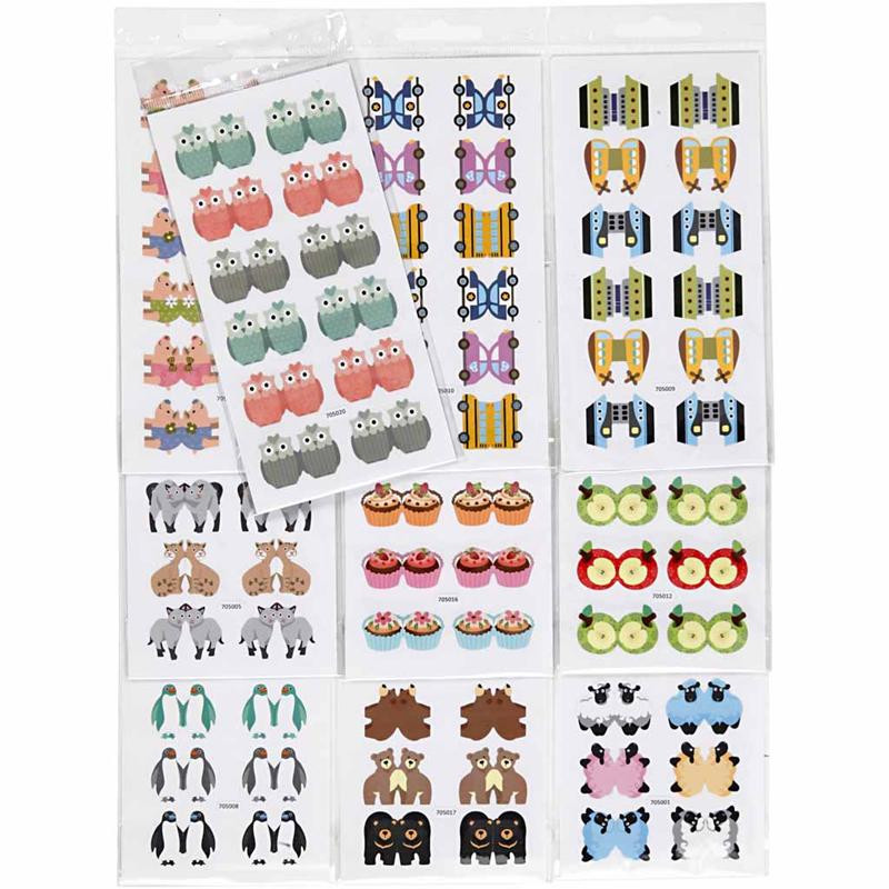 Indexstickers, ark 7,5x15 cm, 20ass. ark