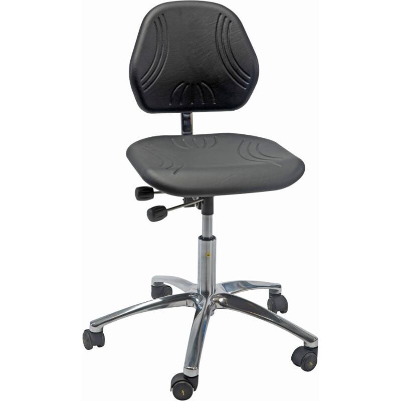 Arbejdsstol Comfort ESD, PU-sæde