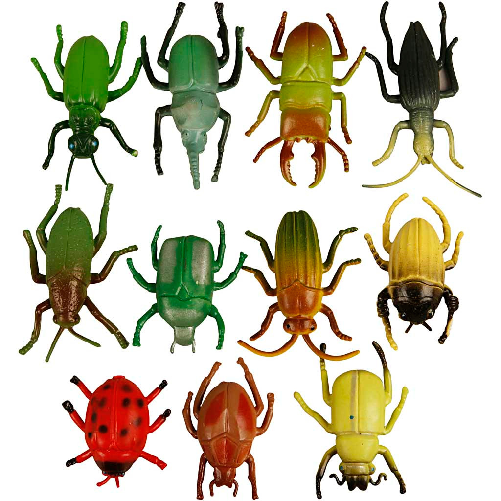 Insekter – 5 cm – Assorterede farver – 60 stk
