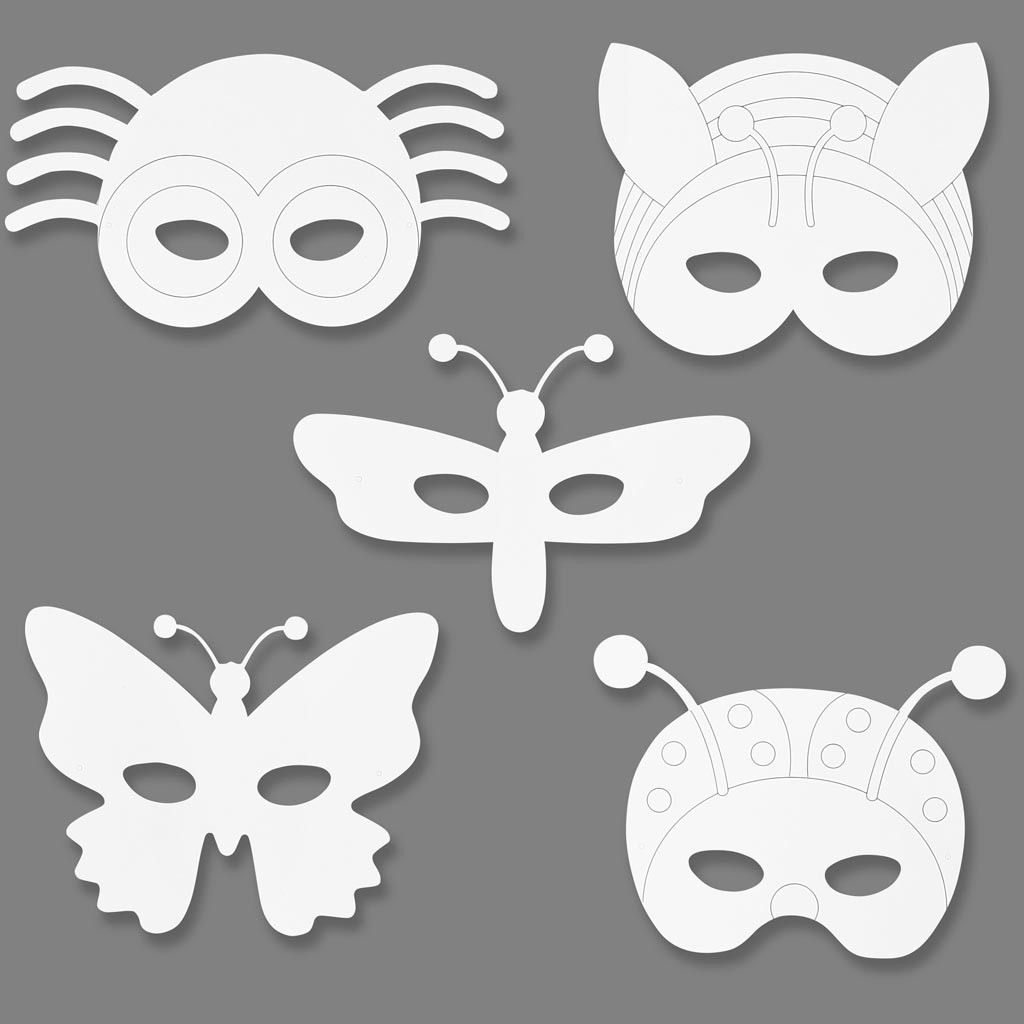 Insektmasker højde 14-17 cm bredde 19,5-23 cm 230 gram | 16 stk.