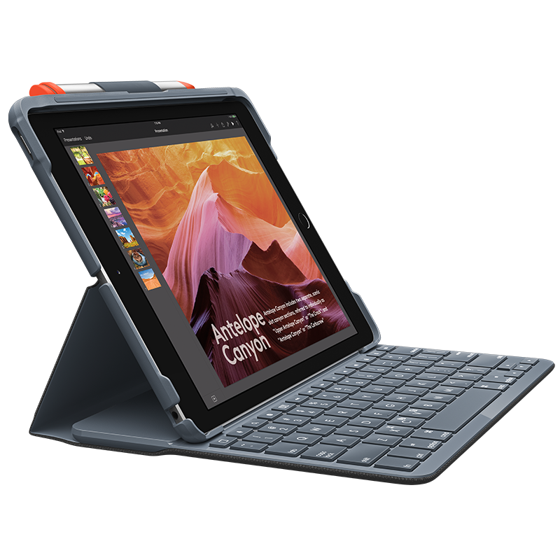 iPad Air Cover med tatsatur Logitech Slim Folio (3rd gen.), Graphite