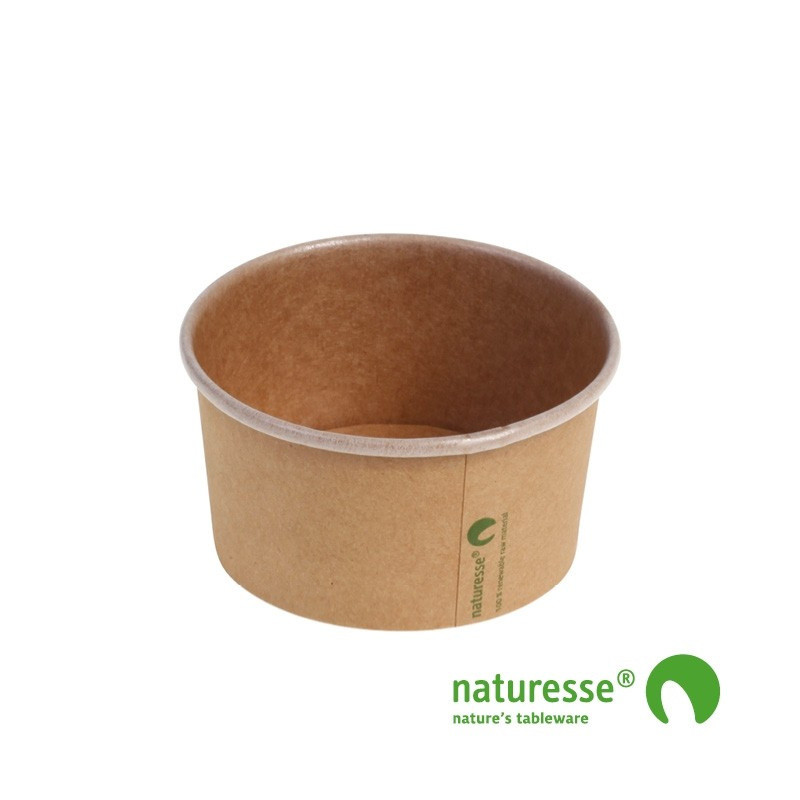 Isbæger - Karton/PLA 8 oz - Brun - 240 ml - 50 stk