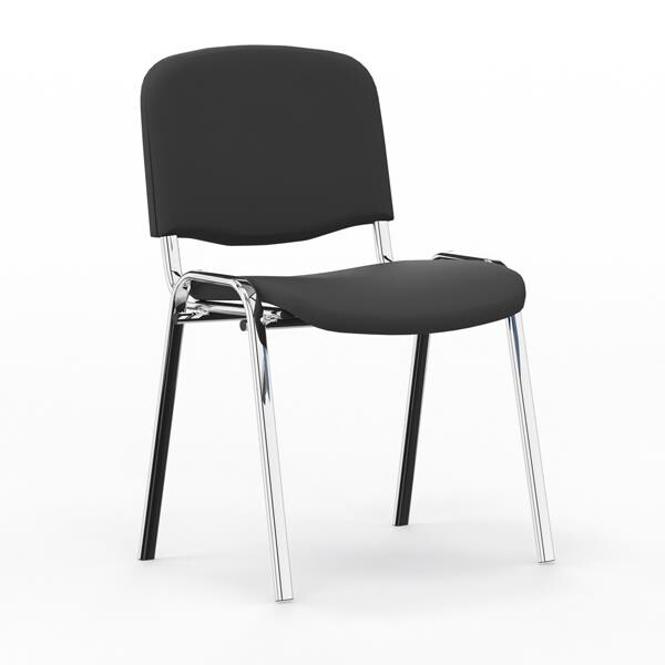 Iso stol, Sort med krom stoleben