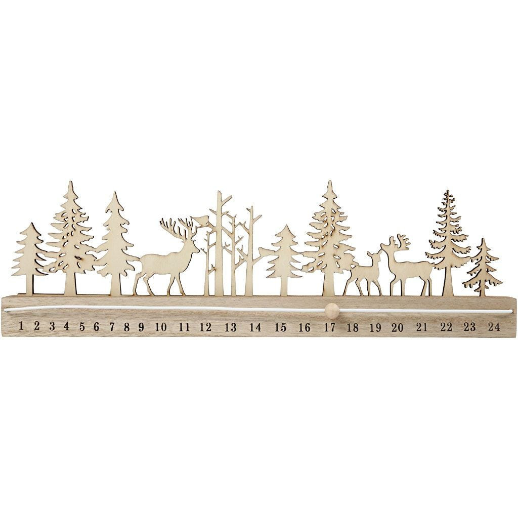 Julekalender nedtælling 12x40x3.6cm
