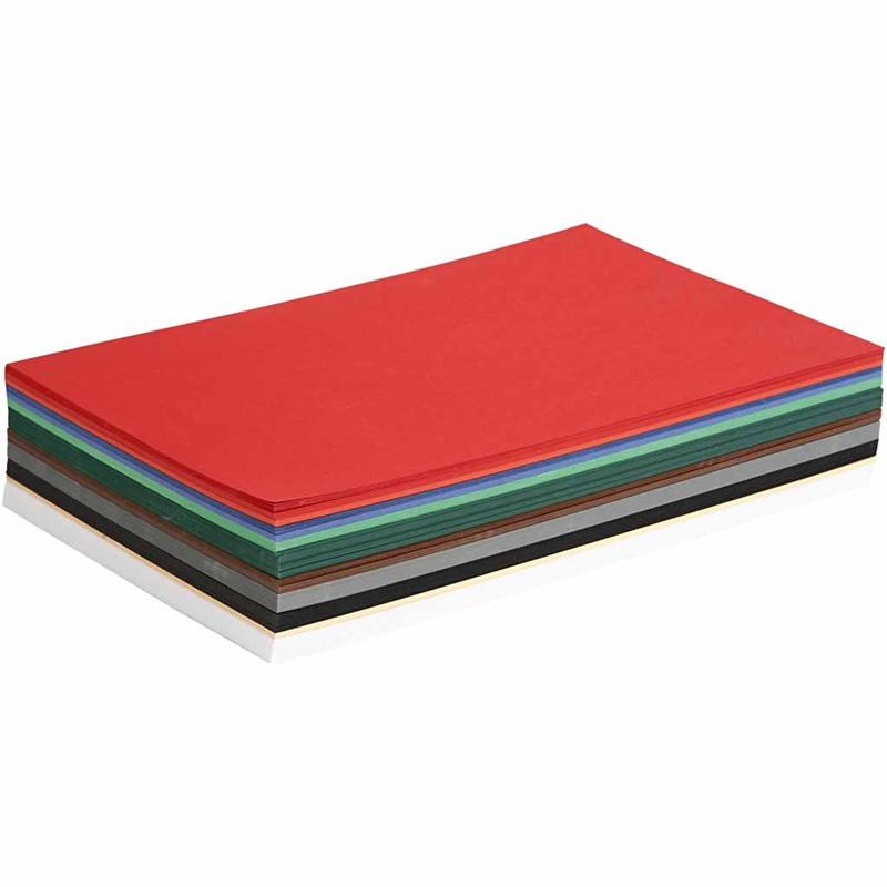 Julekarton A4 21 x 30 cm 180 gram assorteret farver | 300 ark
