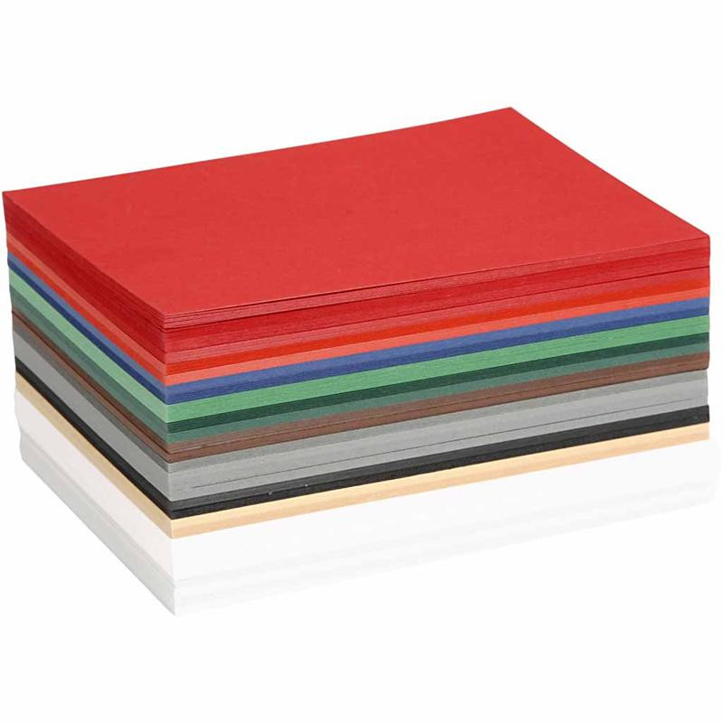 Julekarton A6 10,5 x 15 cm 180 gram assorteret farver | 300 ark