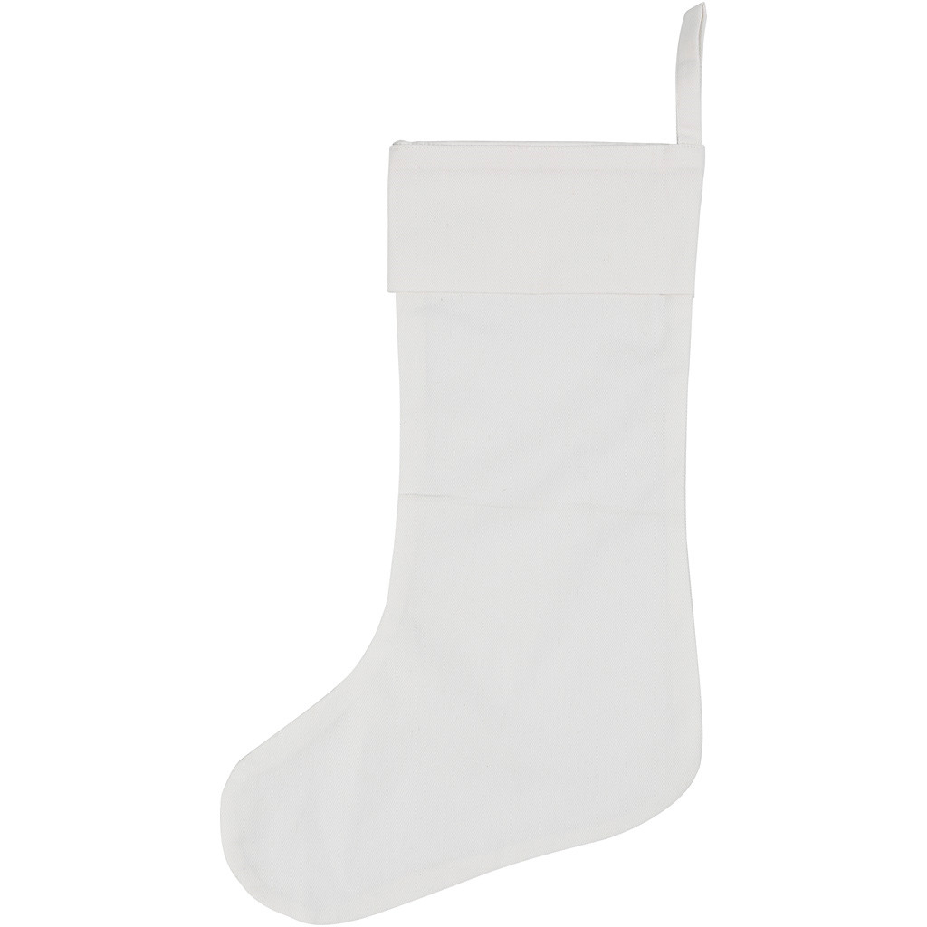 Julesok - 49x26 cm - Hvid - 210 g/m² - 100% bomuld