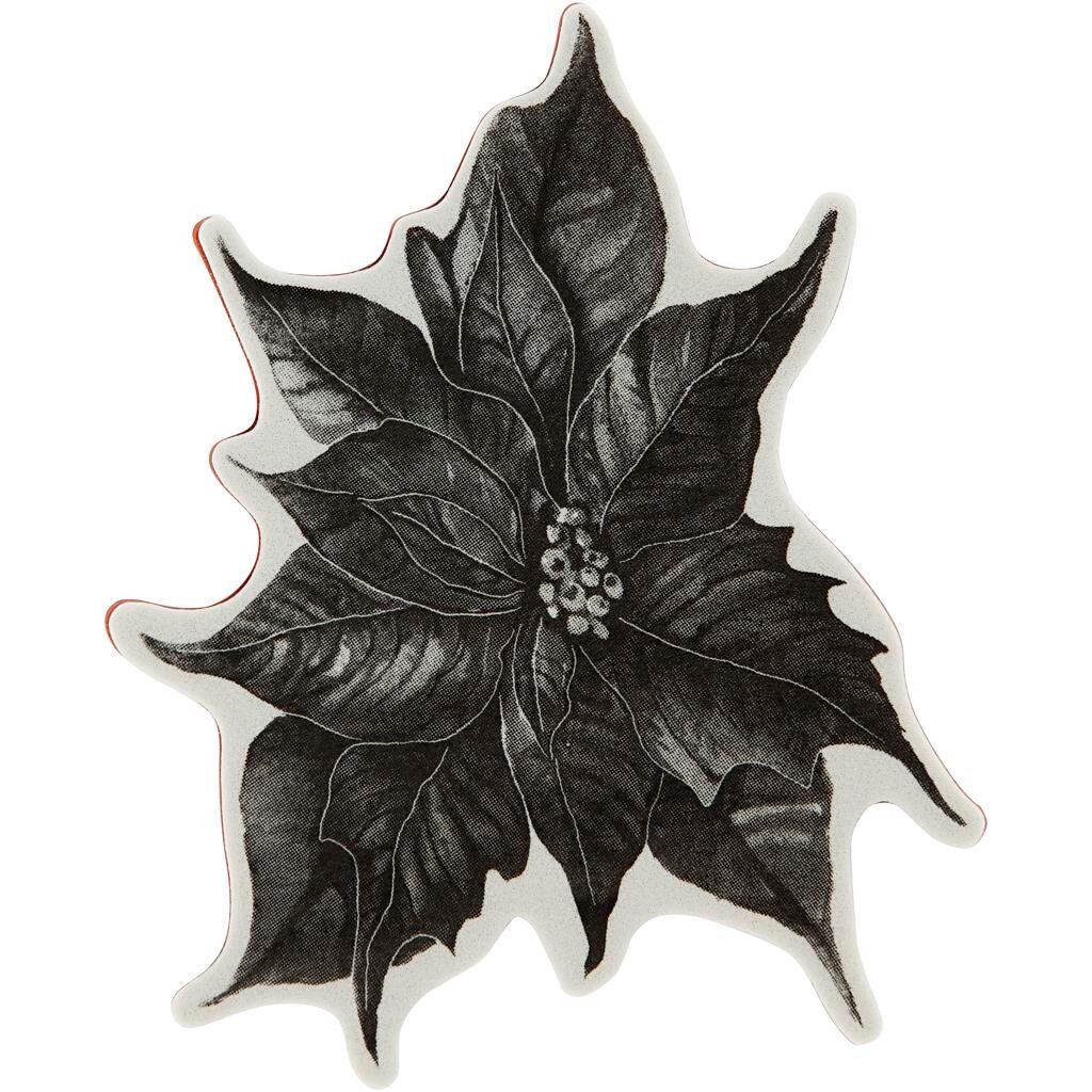 Julestjerne gummistempel 14 x 11 cm