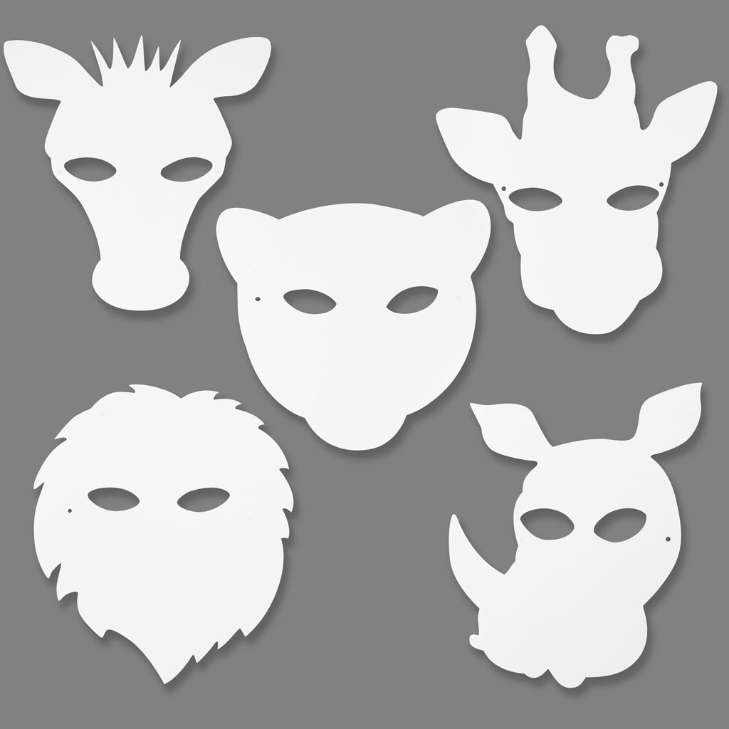 Junglemasker højde 22,5-25 cm bredde 20,5-22,5 cm 230 gram | 16 stk.