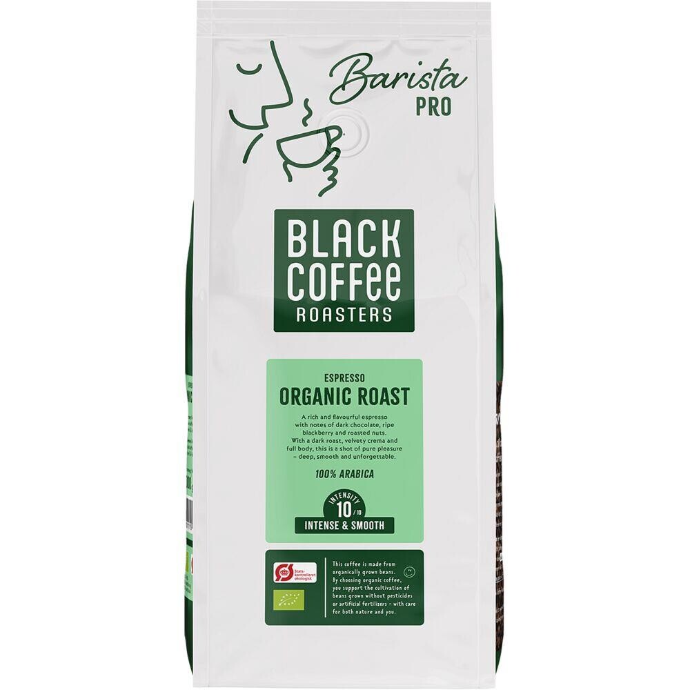 Kaffe, BKI Black Coffe, Organic, helbønner, 1 kg, 6 stk