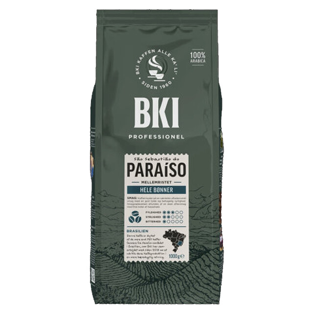 Kaffe BKI Paraiso Helbønne 1kg