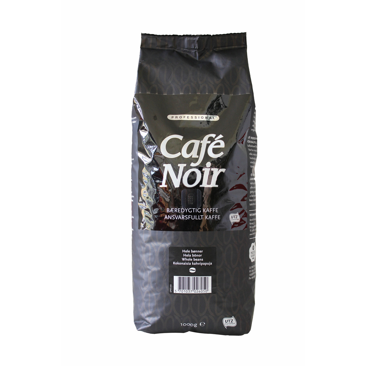 Kaffe Café Noir hele bønner - 1kg - 8 stk