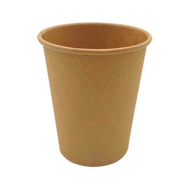 Kaffebæger - 250 ml - Hot Cup - brun - Single Wall - pap - 1000 stk
