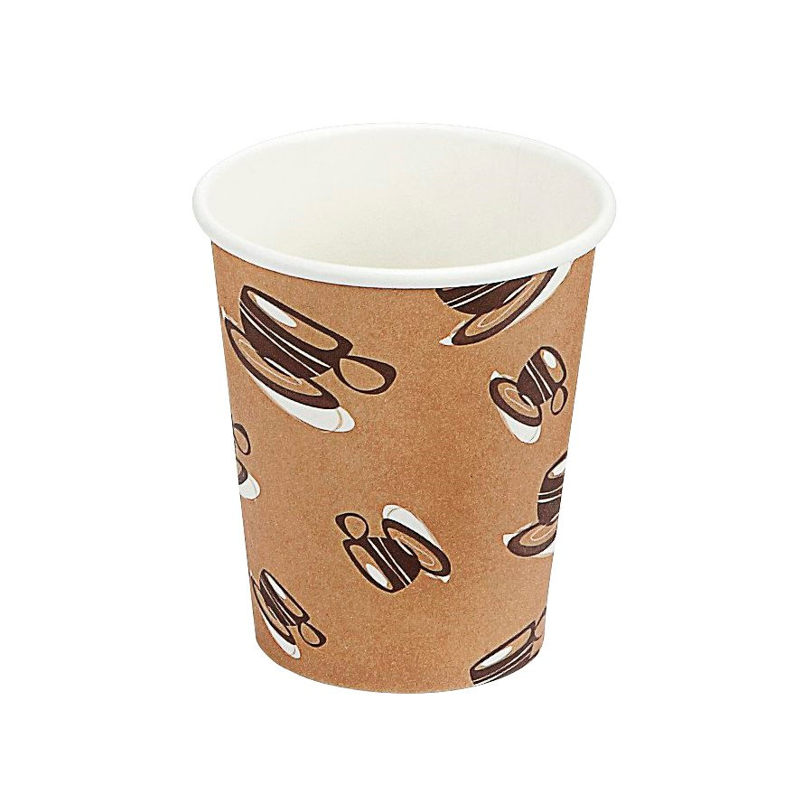 Papkrus kaffekopper Single Wall 25 cl - 1000 stk