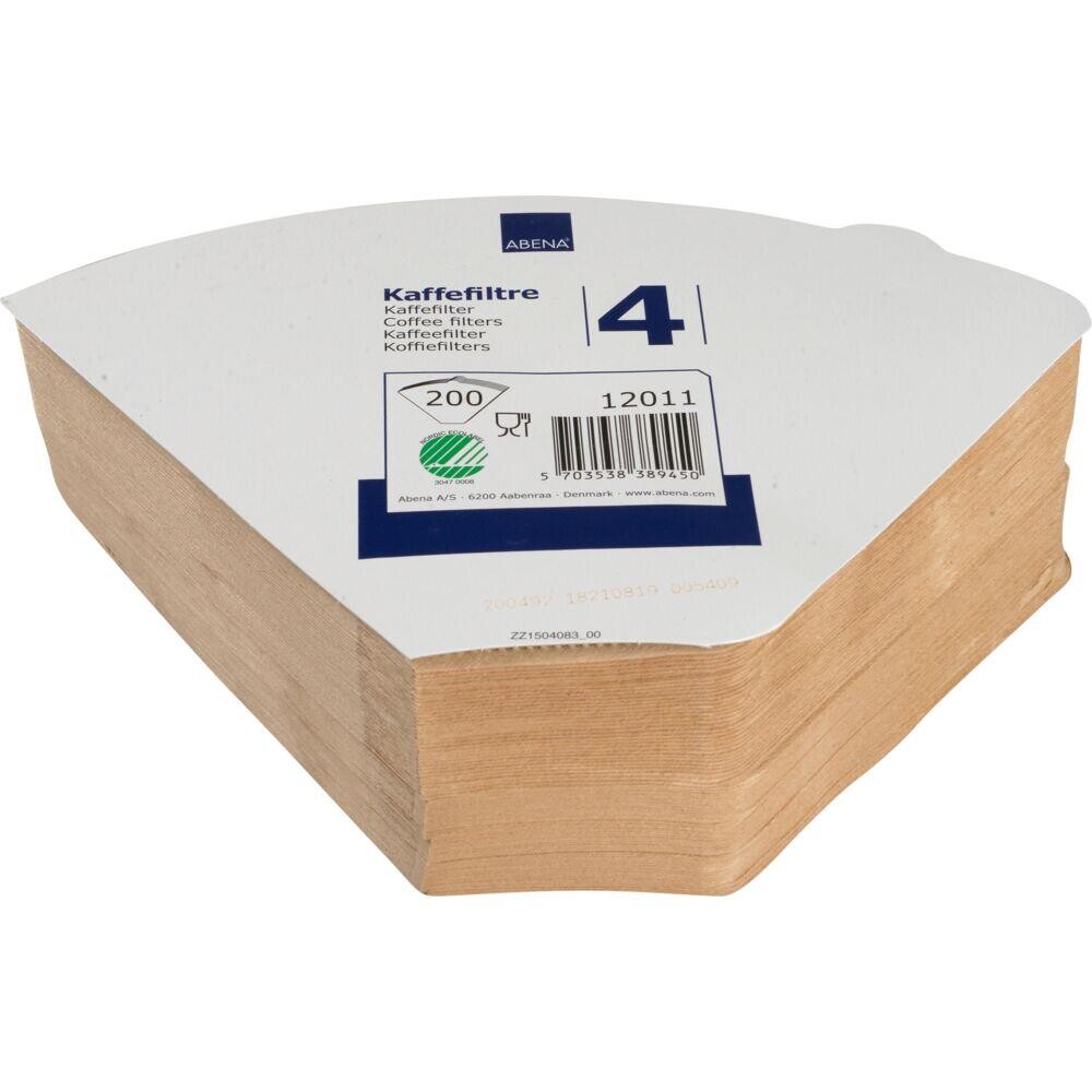 Kaffefilter, Abena, ubleget, 200 stk - 12 pakker