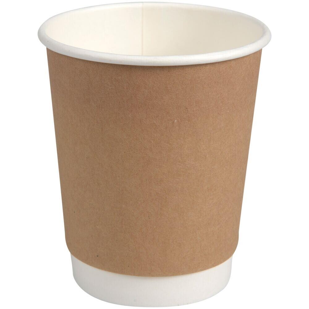 Kaffekopper engangs Abena Gastro Nexterday 9cm Ø8cm 24 cl 28 cl brun PE|pap 8 oz - 500 stk