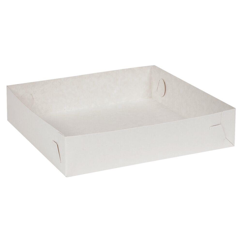 Kageæske - Nr. 3 - 22,5x22,5x5 cm - Hvid - 250 stk