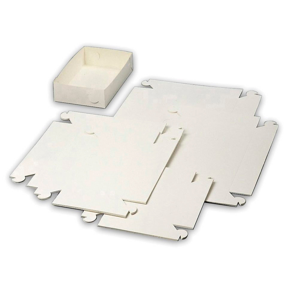 Kageæske hvid 185x185x50mm 250stk