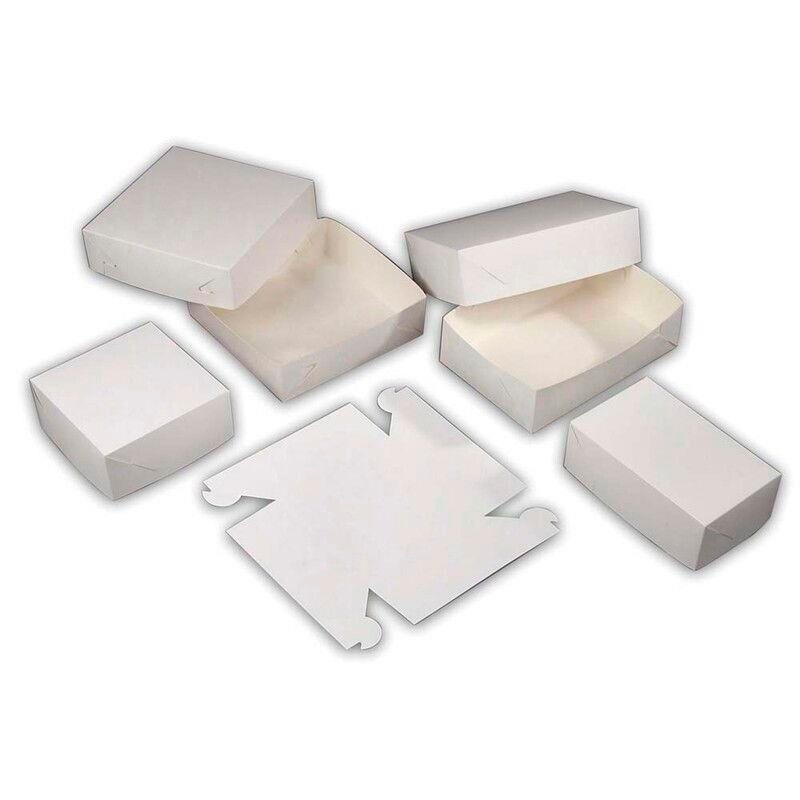 Kageæske pap nr 5 230x380x50mm hvid 200stk/pak