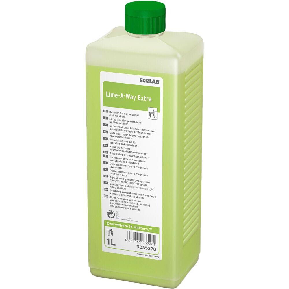 Kalkfjerner - Ecolab Lime-A-Way Extra - Med farve uden parfume - 1 L - 4 stk