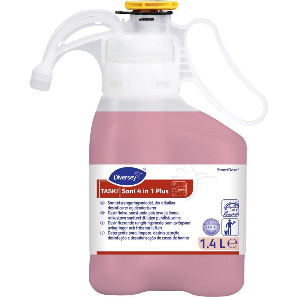 Kalkfjerner - Diversey TASKI Sani 4 in 1 Plus - SD - Med farve og parfume - 1,4 L