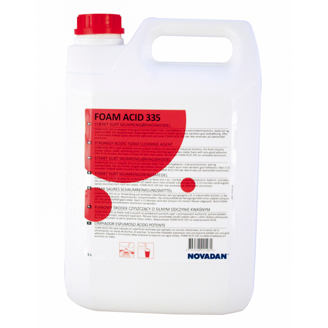 Kalkfjerner - Foam Acid 335 Skumrengøring - 5 liter
