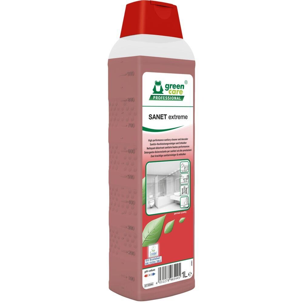 Kalkfjerner - Green Care Professional SANET Extreme - Med farve og parfume - 1 L - 10 stk