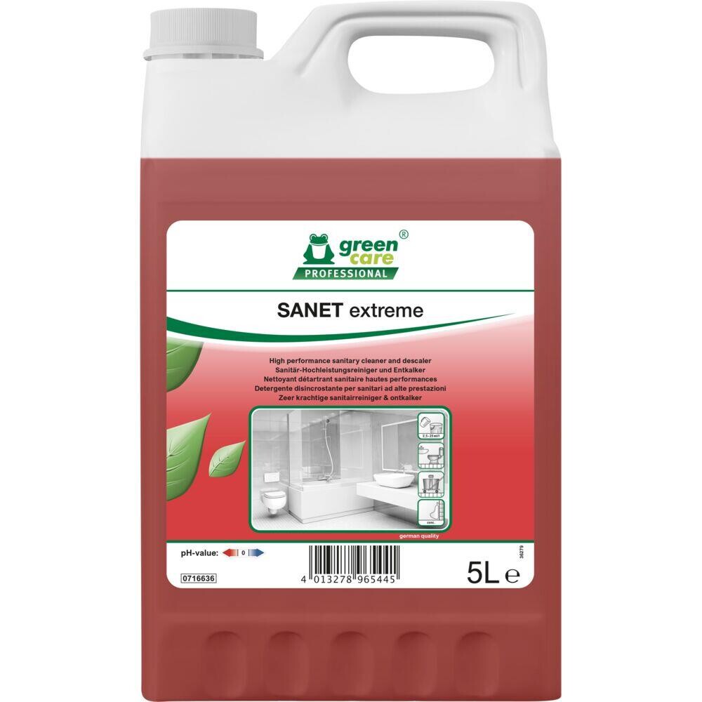 Kalkfjerner - Green Care Professional SANET Extreme - Med farve og parfume - 5 L - 2 stk