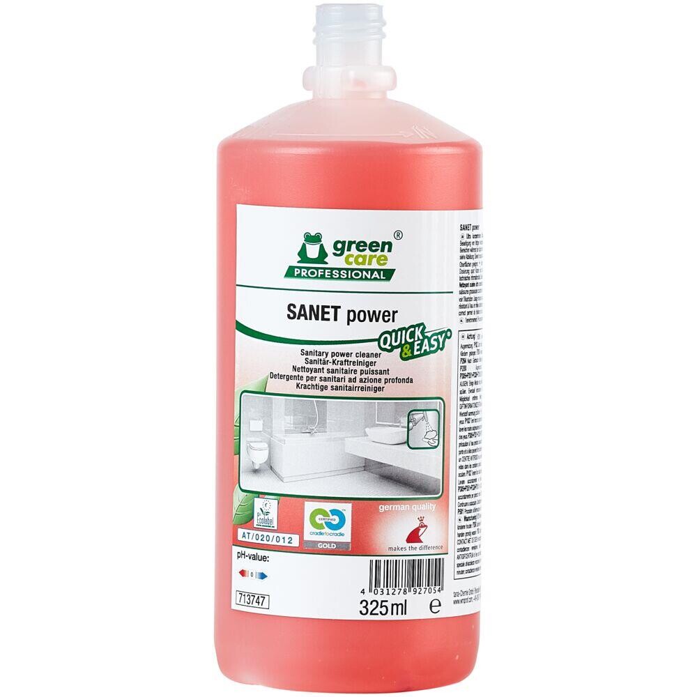 Kalkfjerner - Green Care Professional SANET Power - Quick & Easy - Med farve og parfume - 325 ml - 6 stk