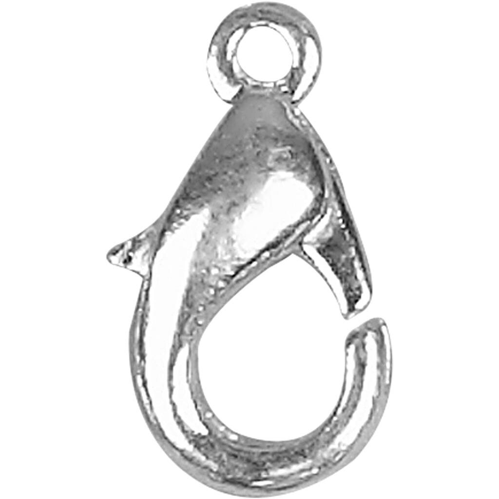 Karabinhage - 12 mm forsølvet FS - 100 stk.