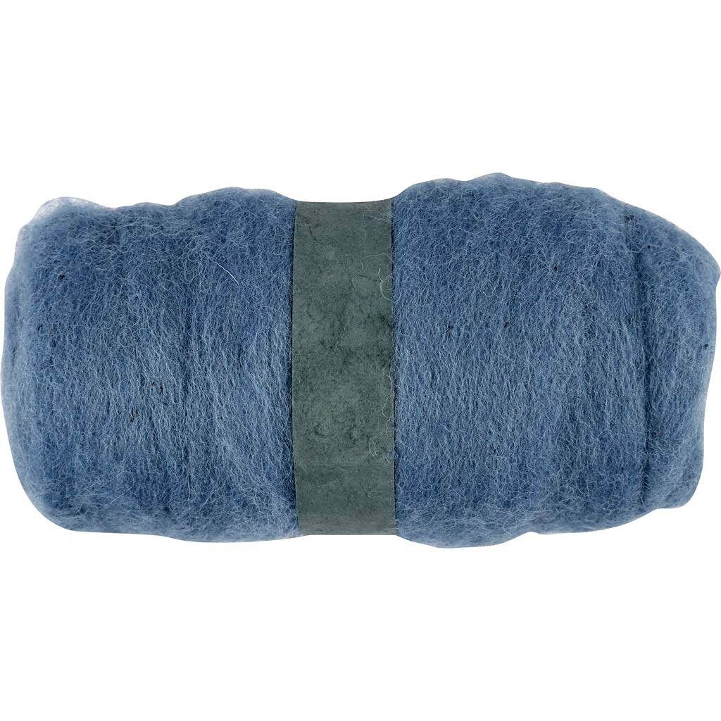 Kartet Uld, himmelblå, 100 g/ 1 bdt.